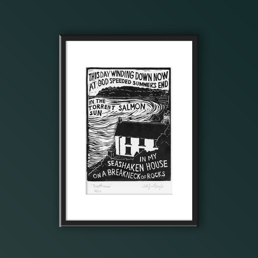 Dylan's Boathouse | Original Limited Edition | Handmade Linocut Print