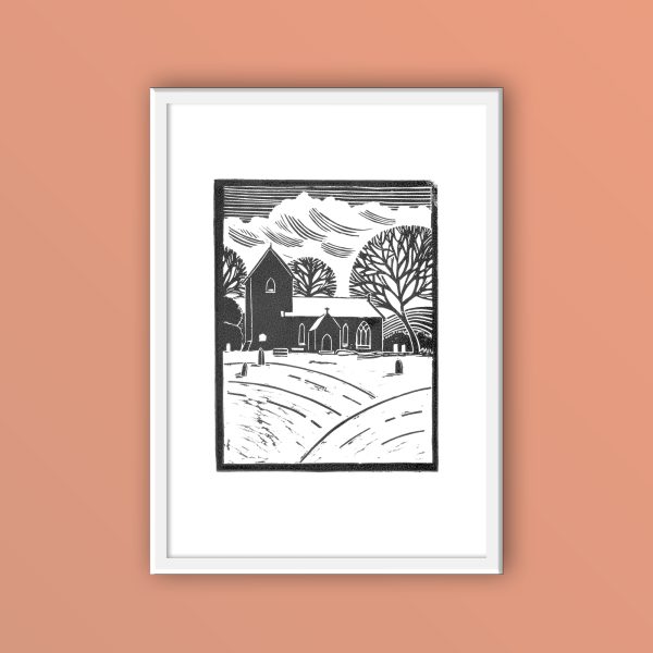 St Barrwg's Church | Original Hand Printed Linocut Print