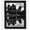 Caerphilly Castle | Original Hand Printed Linocut Print - Image 3