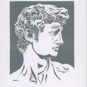 David | Original Hand Printed Linocut Print