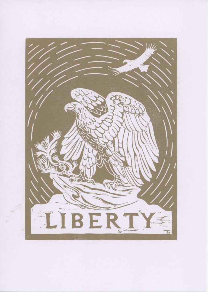 Liberty | Original Hand Printed Linocut Print