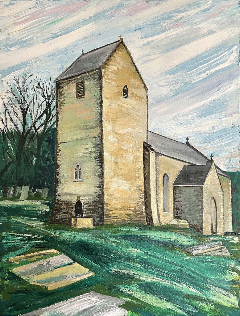 St Barrwg's Church, Bedwas Oil Painting